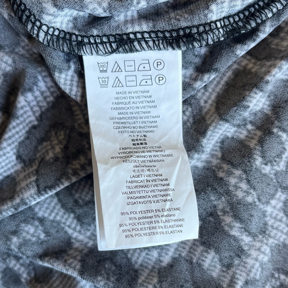 Michael Kors Black and Gray Leopard Print Slinky Mini-Dress - Picture 8 of 10